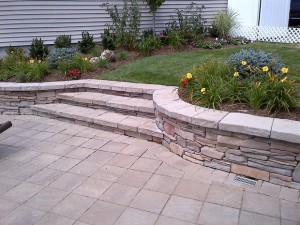 Retaining Wall by  Dimassi and Sons Landscaping, Inc., Coram, NY